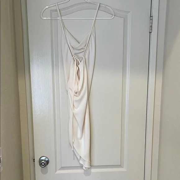 Amanda Uprichard Cream Sleeveless Slip Dress - Picture 2 of 4